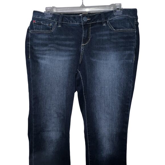 Slink Jeans Women's Size 14 Dark Blue Curvy Ankle Stretch 5-pocket Jegging Jean - Picture 2 of 7